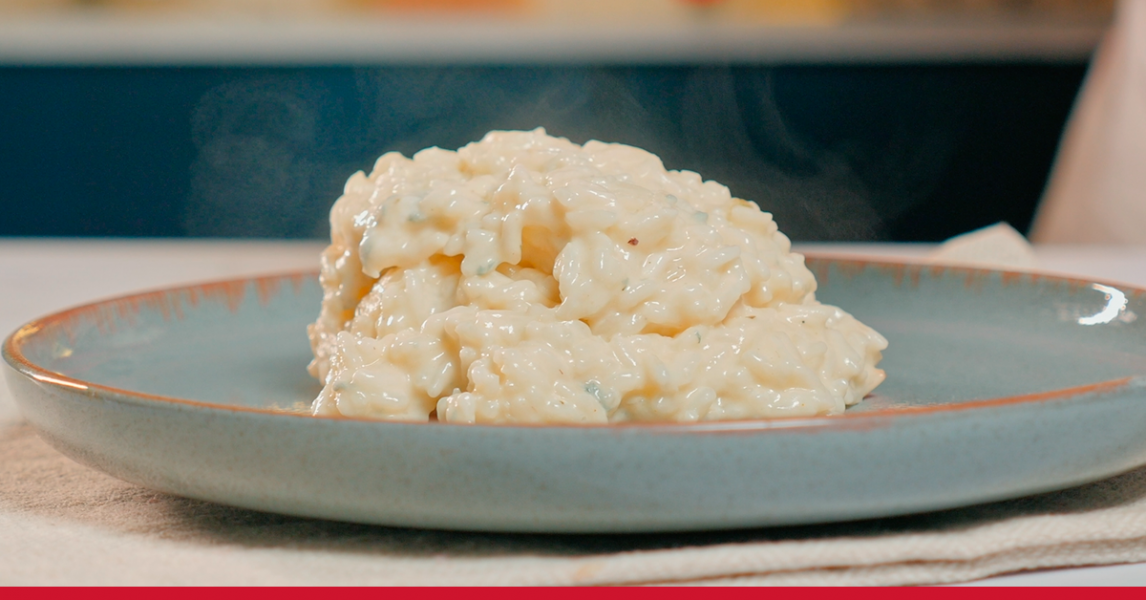 Risoto com Pera e Gorgonzola